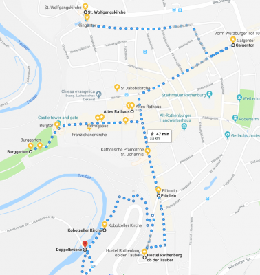 Rothenburg ob der Tauber Itineraio.png